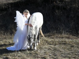 В Сети показали шикарные фото ангелов на лошадях