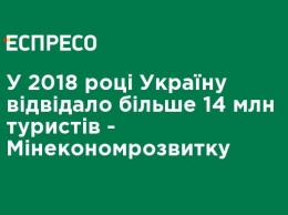 В 2018 году Украину посетило более 14 млн туристов, - Минэкономразвития