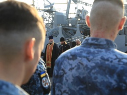 В одесской военно-морской базе прошел межконфессиональный молебен за освобождение пленных моряков