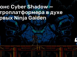Анонс Cyber Shadow - ретроплатформера в духе первых Ninja Gaiden