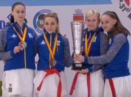 Женская сборная Украины выиграла "золото" Чемпионата Европы по карате