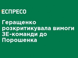 Геращенко раскритиковала требования ЗЕ-команды к Порошенко