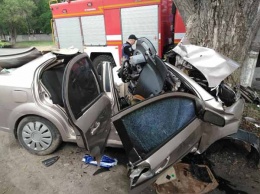 В Днепре автомобиль разбился, врезавшись в дерево: водитель не выжил