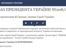 Грицак - герой Украины. Зачем Порошенко устроил "раздачу слонов" перед уходом с Банковой