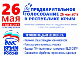 Крымчане выберут народных кандидатов от «Единой России» на предварительном голосовании