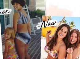 Полным составом: модель plus-size Эшли Грэм зажигает к рекламе купальников с младшей сестрой