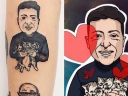 Харьковчанка сделала татуировку с изображением Зеленского. ФОТО