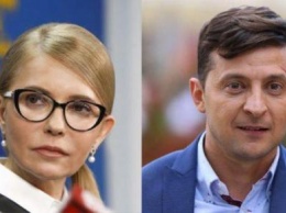 Слились в поцелуе власти: Зеленский и Тимошенко делят власть на Украине