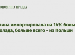 Украина импортировала на 14% больше шоколада, больше всего - из Польши