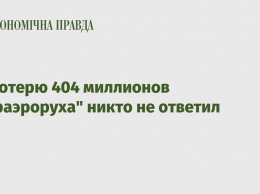 За потерю 404 миллионов "Украэроруха" никто не ответил