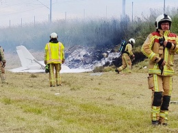 В Бельгии рухнул и загорелся легкомоторный самолет
