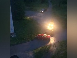 В Пермском крае мужчина из мести раздавил машину жены бульдозером