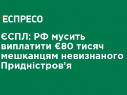 ЕСПЧ: РФ должна выплатить €80 тысяч жителям непризнанного Приднестровья
