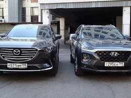 В каждом дому по кому: сравнительный тест Hyundai Santa Fe и Mazda CX-9
