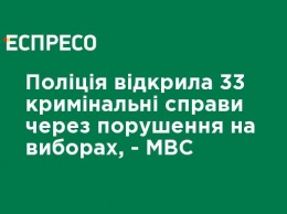 Полиция открыла 33 уголовных дела за нарушения на выборах, - МВД