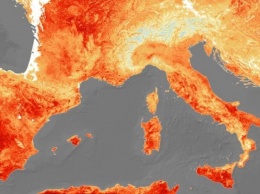 ESA показало снимок аномальной жары в Европе из космоса