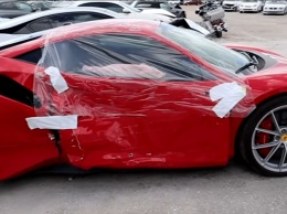 Новейший суперкар Ferrari разбили сразу после покупки