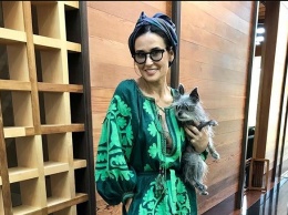 Голливудская звезда Деми Мур вышла на прогулку в платье-вышиванке от украинского дизайнера