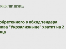 Приобретенного в обход тендера топлива "Укрзализныце" хватит на 2 месяца