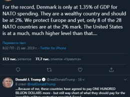 Трамп опять поругался с Данией. На этот раз - из-за вкладов в оборону