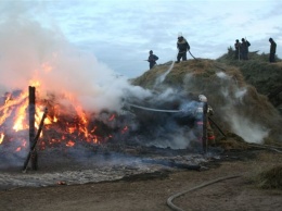 Пожар тушили всю ночь: под Одессой сгорели 700 тонн сена