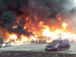 Пожар под Львовом - горели склады предприятия