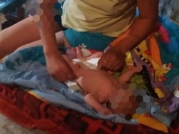 В Днепре новорожденная девочка спала в кроватке с собакой, пока ее мать пила
