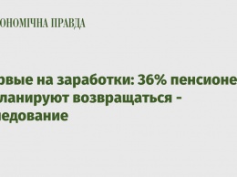 Впервые на заработки: 36% пенсионеров не планируют возвращаться - исследование