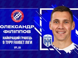 Нападающий «Десны» Александр Филиппов - лучший игрок девятого тура Премьер-лиги