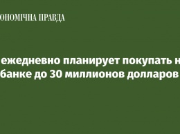 НБУ ежедневно планирует покупать на межбанке до 30 миллионов долларов