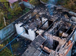 В Днепре в Мирном жилой дом сгорел дотла