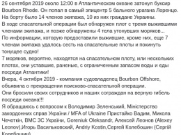 Прекращены поиски семерых моряков с затонувшего в Атлантике корабля. Среди них есть украинцы