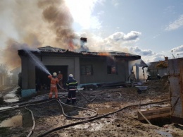В Юрьевке сгорела новая постройка (ВИДЕО)