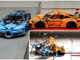 Инженеры в испытательной лаборатории столкнули два автомобиля Lego (ВИДЕО)