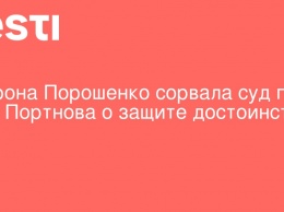 Сторона Порошенко сорвала суд по иску Портнова о защите достоинства