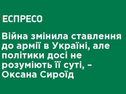 Война изменила отношение к армии в Украине, но политики до сих пор не понимают его сути, - Оксана Сыроид