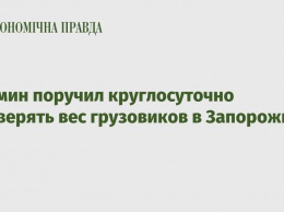 Кабмин поручил круглосуточно проверять вес грузовиков в Запорожье