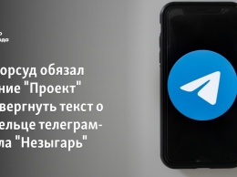 Мосгорсуд обязал издание "Проект" опровергнуть текст о владельце телеграм-канала "Незыгарь"