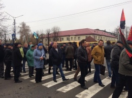 В Мирнограде горняки вышли на акцию протеста