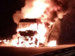 Под Киевом возгорание грузовика спровоцировало пожар и масштабное ДТП