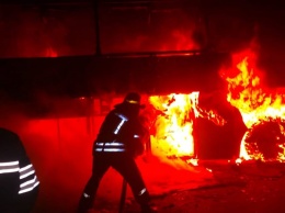 На Днепропетровщине пассажирский автобус сгорел дотла (Фото)