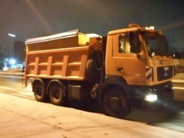 В Киеве ночью выпал снег