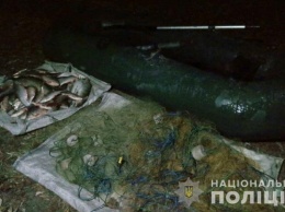 На Кременчугском водохранилище орудовал браконьер со 100-метровыми сетями