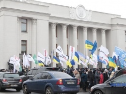 Под Радой ФЛП снова митингуют против кассовых аппаратов