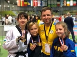 Дети из Днепра в Германии завоевали медали чемпионата Европы по тхэквондо