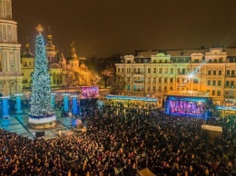 Конфеты, леденцы и шары: на Софиевской площади установили главную елку страны