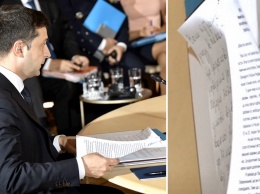 Кремлевский журналист сфотографировал рукописную речь Зеленского