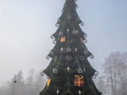 В парке Героев завершают украшать главную новогоднюю елку