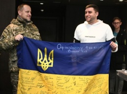 Ветераны АТО посетили матч «Динамо» - «Лугано»
