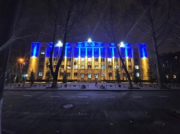 Николаевские налоговики подсветили свое здание в желто-синие цвета и призвали сделать так же остальных (ФОТО)